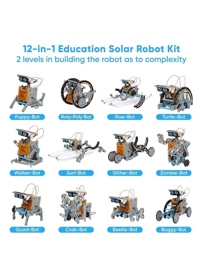 Sillbird STEM 12-in-1 Education Solar Robot Toys for Boys Ages 8-13, DIY Building Science Experiment Kit Birthday Gifts for Kids 8 9 10 11 12 13 Years Old, Solar Powered by The Sun - Image 2