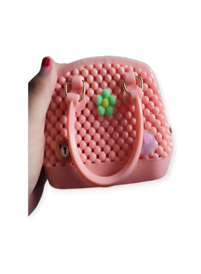 white small Handbag for Kids, Pink, Black, Mint Green Colors, Small Size Purse - Image 1