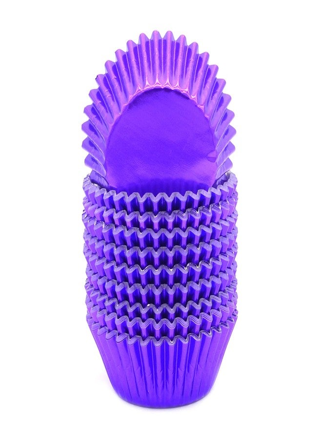 Mombake Standard Purple Foil Cupcake Liners Muffin Baking Cups for Party and More, 200-Count - Image 1