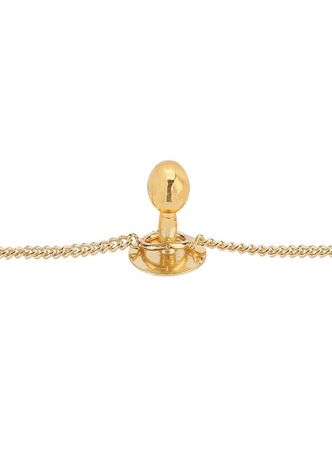 TRIPIN Brass Kurta Buttons with Golden Ball and Chain for Men and Women TNSPKURTA1989 (Golden Ball) (Golden Ball + Multi Color) - Image 2
