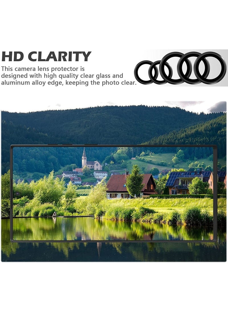 Raxoom Camera Lens Protector Compatible with Samsung Galaxy S22 Ultra (2022), Scratch-Resistant Ultra-Thin Tempered Glass with Aluminum Edge - Image 3