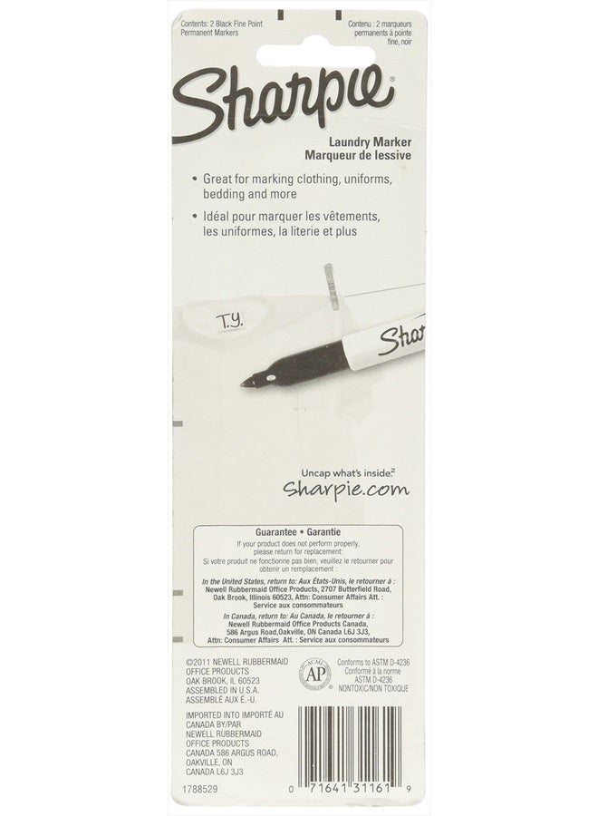 Sharpie Rub-a Dub Laundry Markers Black, 2pk - Image 2