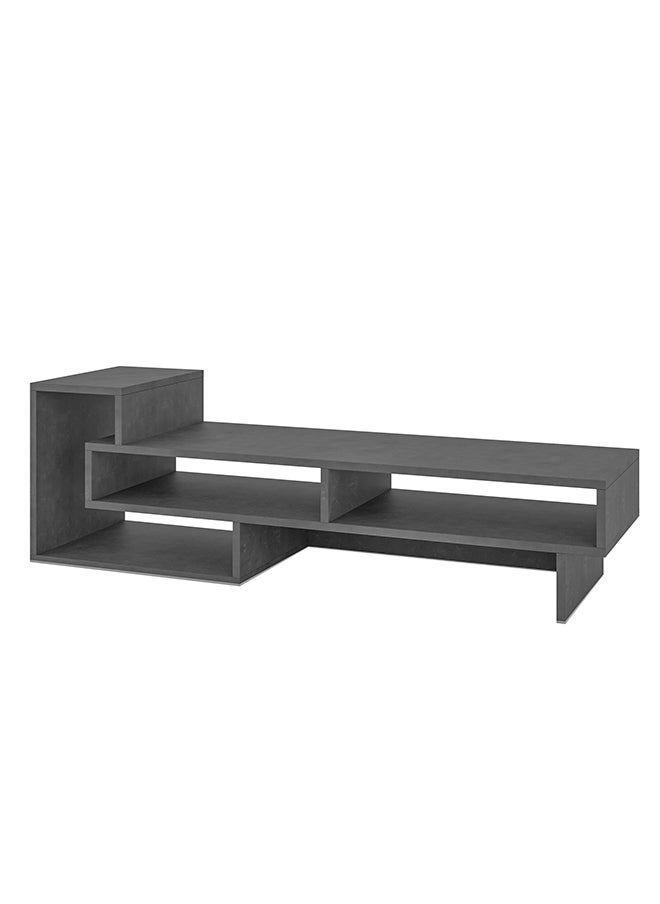Mourah Home - Tetra Tv Stand Up To 43 Inches With Storage - Grey - 2 Years Warranty - Image 1