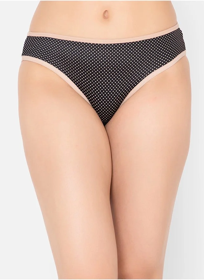 Clovia Clovia Pack of 4 Low Waist Polka Print Bikini Panty