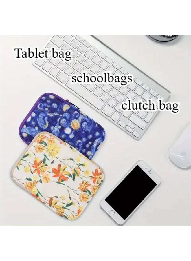 Stylish Black 7 Inch Tablet Sleeve Durable Nylon Protective Carrying Case - Image 3