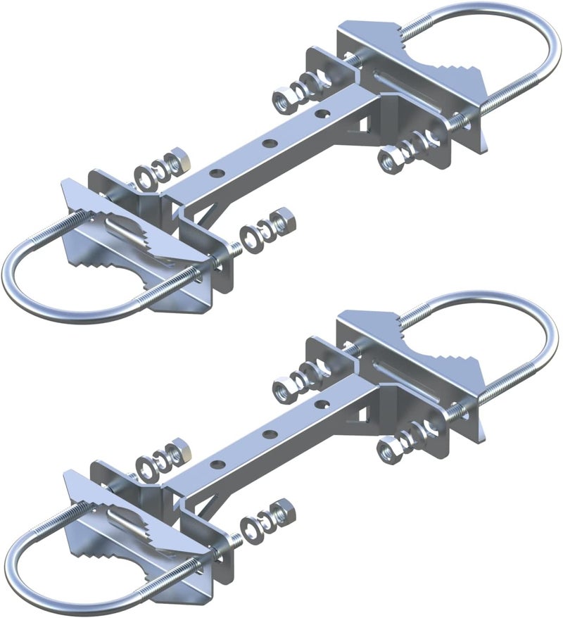 Aimeboost 2 PCS Stainless Steel Mast to Mast Clamp Antenna Mast Clamp V Jaw Bracket Accessories - Image 2