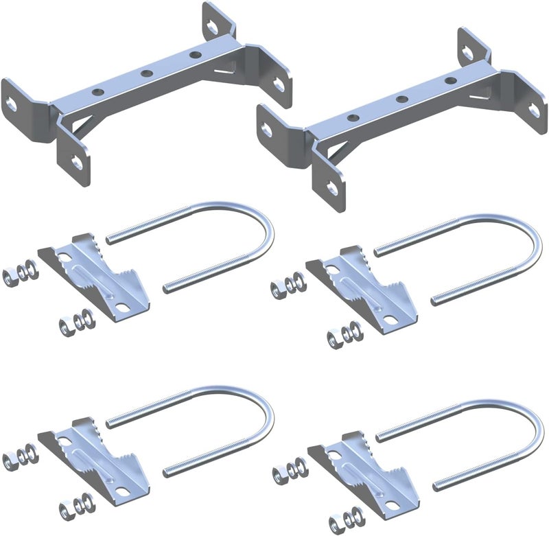 Aimeboost 2 PCS Stainless Steel Mast to Mast Clamp Antenna Mast Clamp V Jaw Bracket Accessories - Image 3