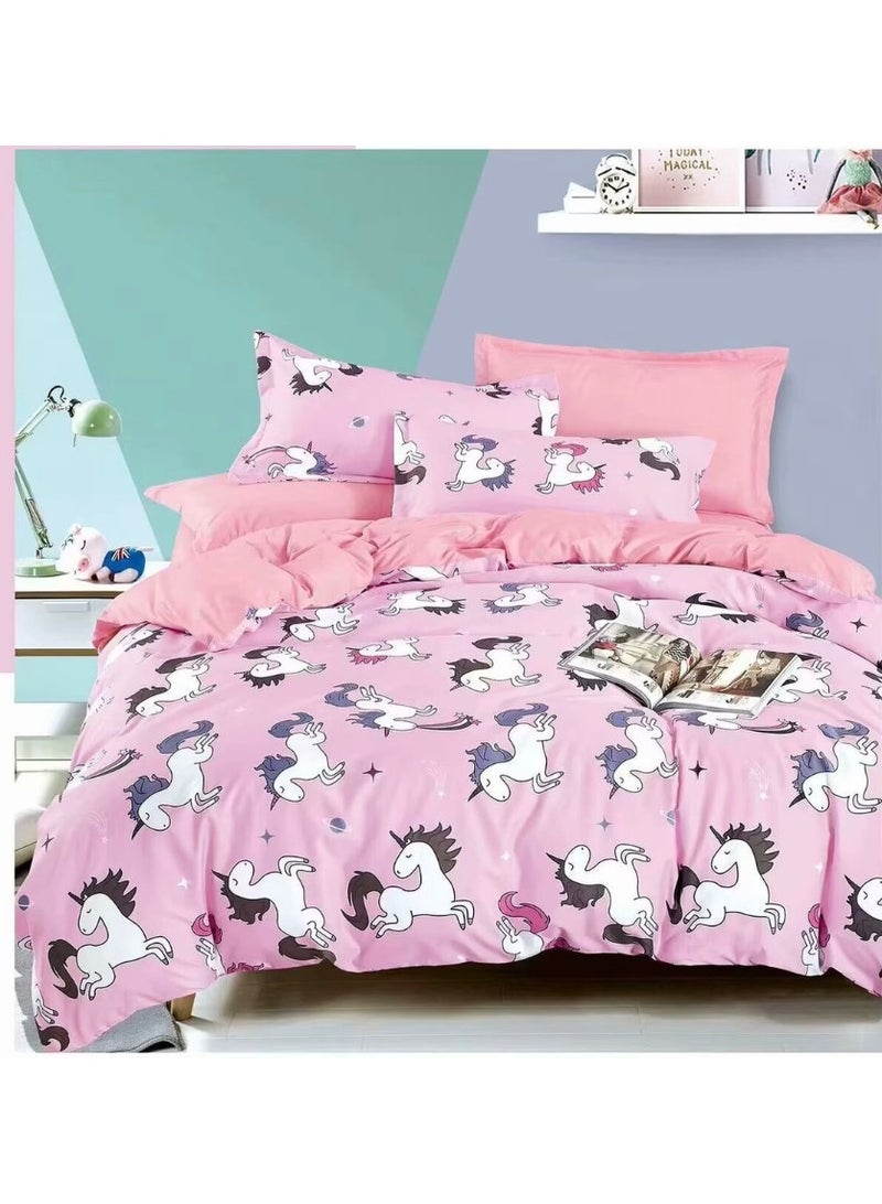 Kids Single Comforter Set 4 Pieces Cartoon Design Bedding Set - Image 2