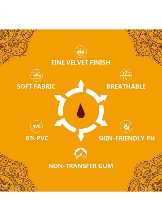 Eyetex Pallavi Spot Gopi (G28 Mm Maroon) 20 Flaps Breathable Fabric No Gum Marks Does Not Irritate Skin - Image 3