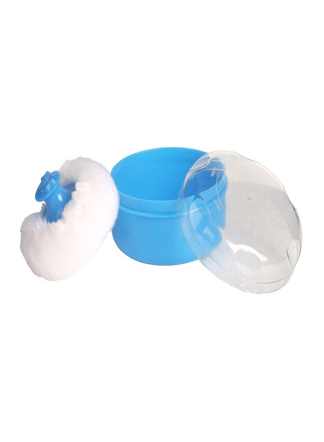 BabyMoo Soft Feel Baby Powder Puff - BPA Free | Box Holder Container for New Born and Kids - Light Blue - Image 5