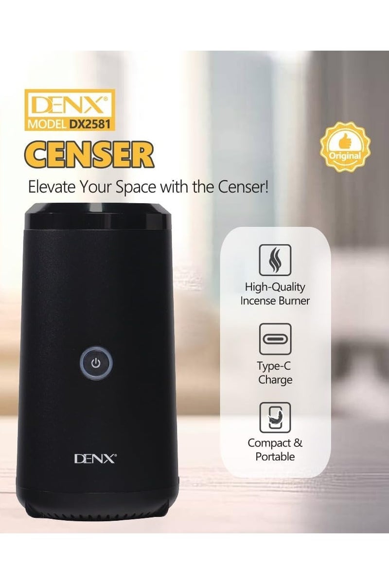 Denx A smart electronic incense burner suitable for all types of incense. Safe to use and portable. It can be used to vaporize clothes and various places, such as cars, homes, and offices. - Image 3