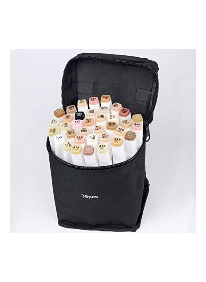 36-Piece Dual Tip Markers Multicolour - Image 1