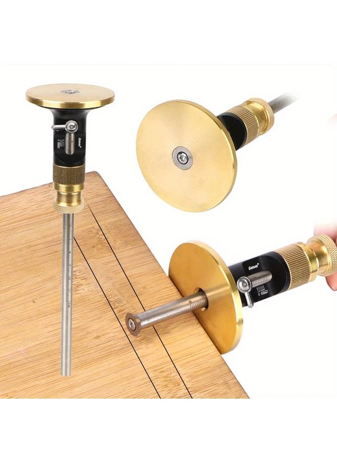 Black High Precision Adjustable Mortise Marking Gauge Stainless Steel Brass Woodworking Tool - Image 2