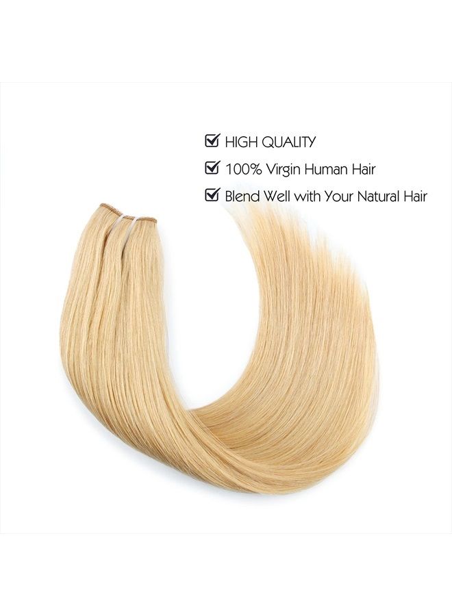 Sassina 20 Inch Human Hair Extensions Miracle Wire Hair Ash Blonde Color #18 Invisible Wire Hair Extensions Secret Fish Line Layered Hairpiece120g - Image 3