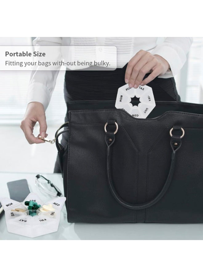 Daily Pill and Vitamin Organizer, Daily Pill Dispenser, Travel and Purse Friendly - 2 Pack - Image 5