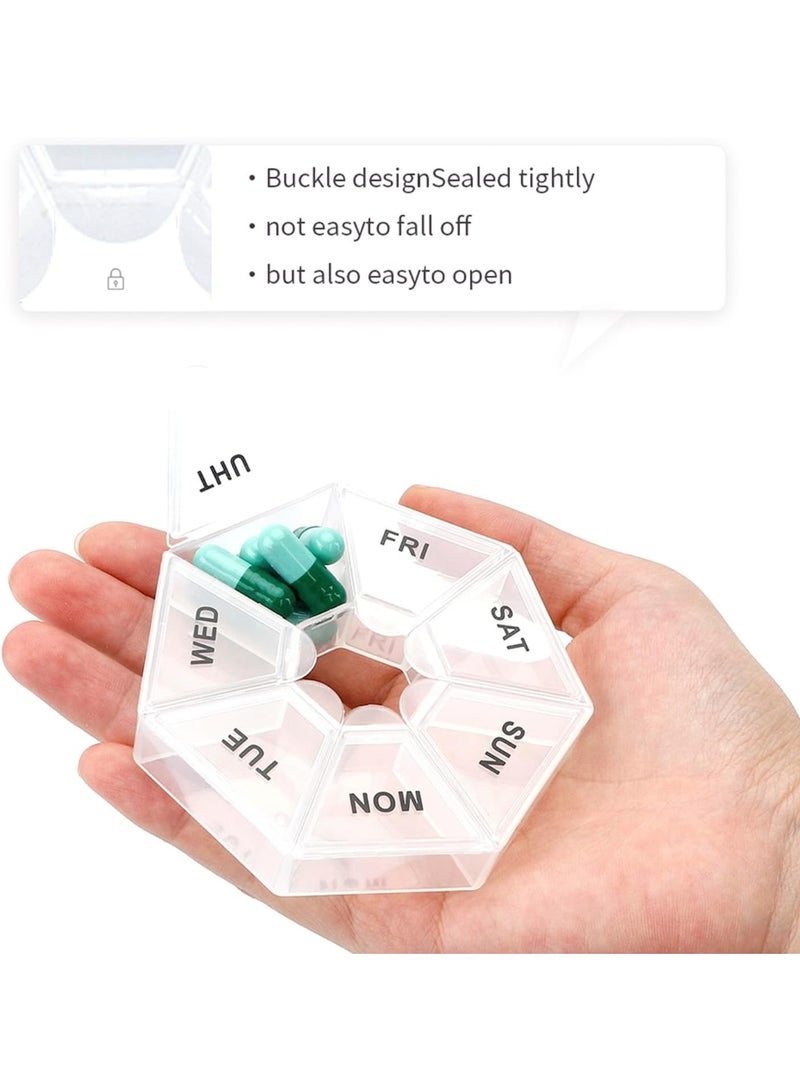 Daily Pill and Vitamin Organizer, Daily Pill Dispenser, Travel and Purse Friendly - 2 Pack - Image 4