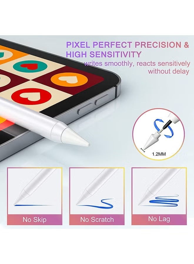 Universal Active Stylus Pen for iPad 2018–2024, USB-C Rechargeable Digital Pencil with Palm Rejection & Magnetic Attachment for Drawing, Writing & Note Taking - Image 4