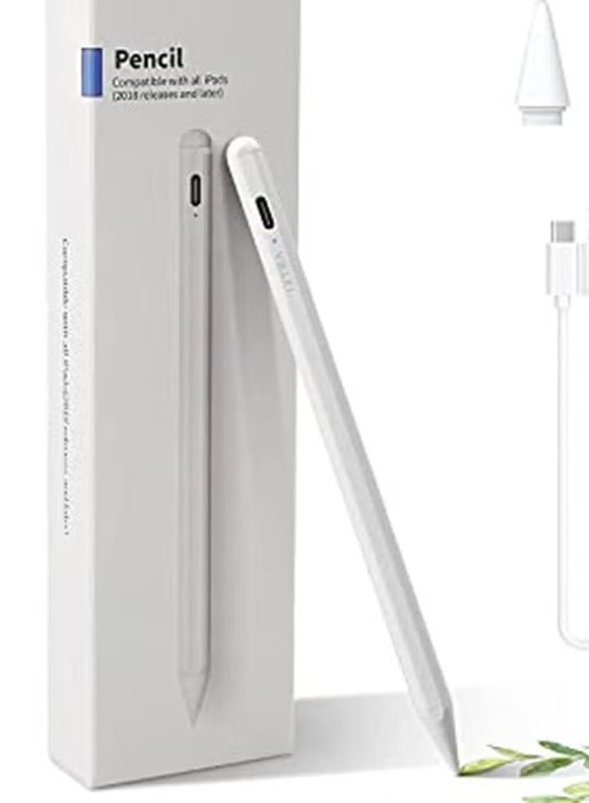Universal Active Stylus Pen for iPad 2018–2024, USB-C Rechargeable Digital Pencil with Palm Rejection & Magnetic Attachment for Drawing, Writing & Note Taking - Image 2