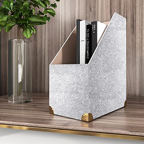 Stickyart Silver Glitter Wallpaper Peel and Stick Glitter Fabric Wallpaper Roll Self Adhesive Sparkle Contact Paper for Cabinets Dressers DIY Crafts Gift Wrapping Paper Party Decorations 15.8"x78.7" - Image 4