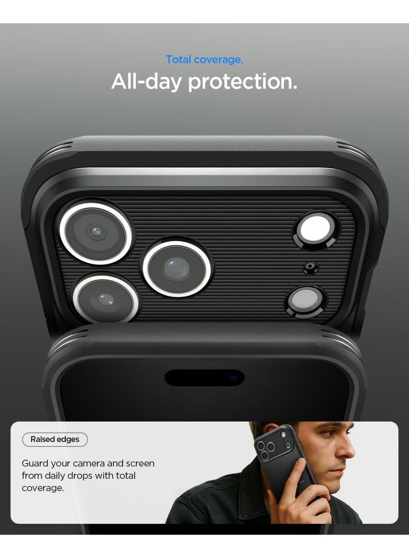 Spigen Tough Armor T MagFit for iPhone 17 PRO Case MagSafe Cover with [Capacitive Camera Control Button] and Kickstand - Black - Image 5