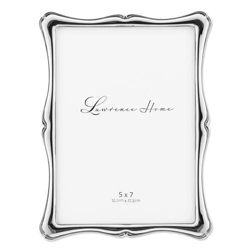 Lawrence Frames إطار صور لورانس 710257 فضي معدني رومانسي، 5 × 7 بوصة، فضي - Image 1
