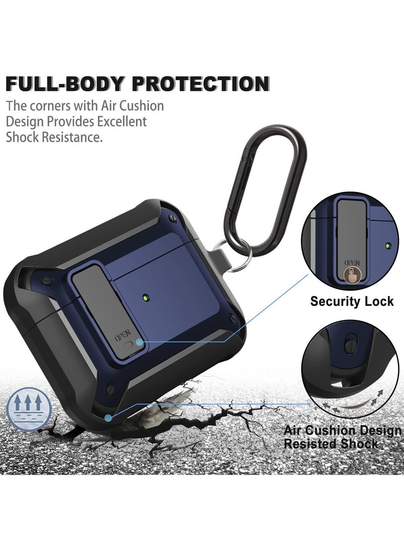 ELTRAZONE - Airpods pro case cover with keychain shockproof resilient shock Absorption Secure Lock designed compatible airpod pro case wireless charging for men women - Image 1