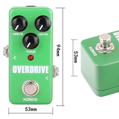 KOKKO Guitar Mini Effects Pedal Over Drive - Warm and Natural Tube Overdrive Effect Sound Processor Portable Accessory for Guitar and Bass, Exclude Power Adapter Green - FOD3 - Image 4