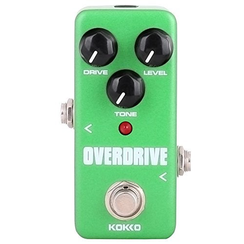 KOKKO Guitar Mini Effects Pedal Over Drive - Warm and Natural Tube Overdrive Effect Sound Processor Portable Accessory for Guitar and Bass, Exclude Power Adapter Green - FOD3 - Image 1
