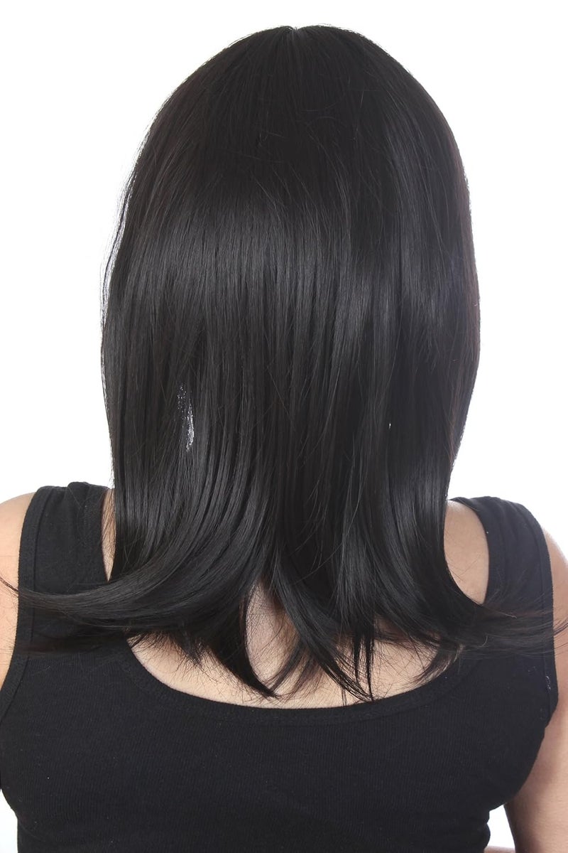 Ritzkart Hair Wig Feel Synthetic Straight Style Black - Image 3