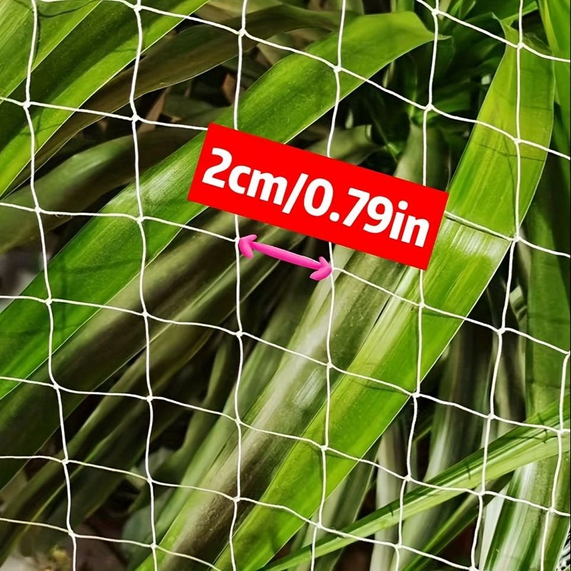 شبكة حماية الشرفة من البوليستر الأبيض مقاس 141 × 73 بوصة 236 × 22 بوصة مانعة للسقوط من المرتفعات شبكة دقيقة متينة للحواجز في الزراعة والبرك حاجز طيور لأشجار الفاكهة وحديقة الخضروات - Image 5