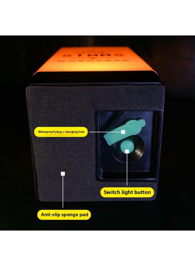 Led Rechargeable Bar Table Lamp Atmosphere Lamp Clear Bar Night Light Number Lamp Atmosphere Lamp Outdoor Table Lamp Script Killing Lamp-Specifications:on Switch-Size:Purple Light + Charger + Printing Type-c Fast Charging Interface