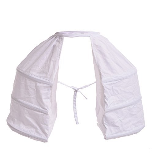 Blessume Victorian Dress Double Pannier Petticoat, White, One size - Image 1