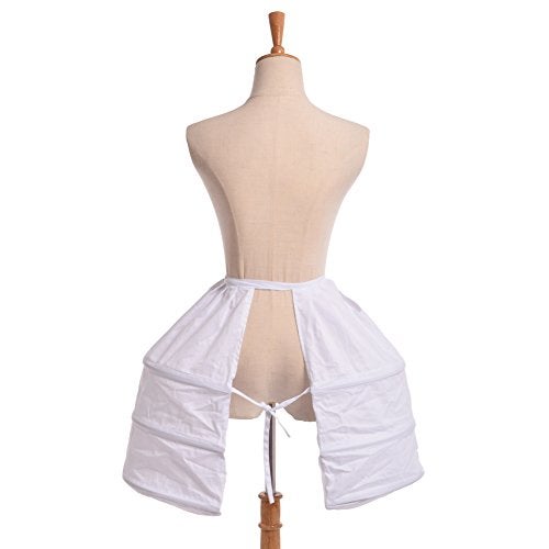 Blessume Victorian Dress Double Pannier Petticoat, White, One size - Image 5