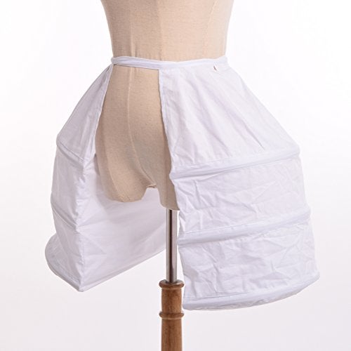 Blessume Victorian Dress Double Pannier Petticoat, White, One size - Image 4