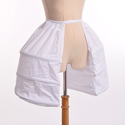 Blessume Victorian Dress Double Pannier Petticoat, White, One size - Image 3