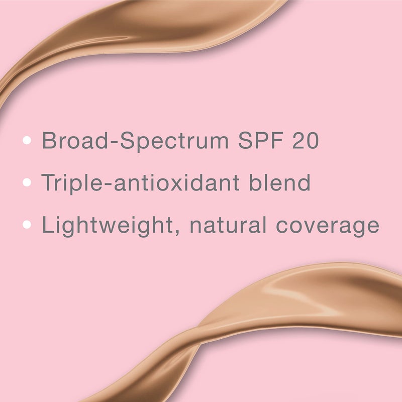 Neutrogena Healthy Skin Liquid Foundation Makeup with Broad Spectrum SPF 20 Sunscreen, Lightweight, Medium Coverage Makeup with Sunscreen and Pro-Vitamin B5, Buff 30, 1 fl. oz - Image 3