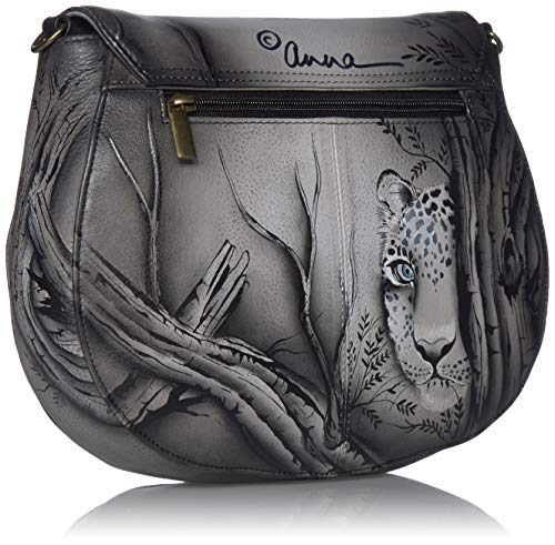 Anna by Anuschka womens Sling Flap Shoulder Bag, African Leopard, One Size US - Image 2