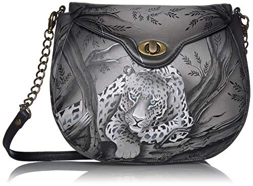 Anna by Anuschka womens Sling Flap Shoulder Bag, African Leopard, One Size US - Image 1