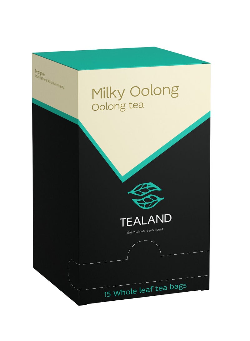 Tealand A Box of Milky Oolong Antioxidant Rich 100% Natural Ingredients Antioxidants Rich Helps Destress - Soothing & Calming Tisane (15 Sachets)  - Image 1