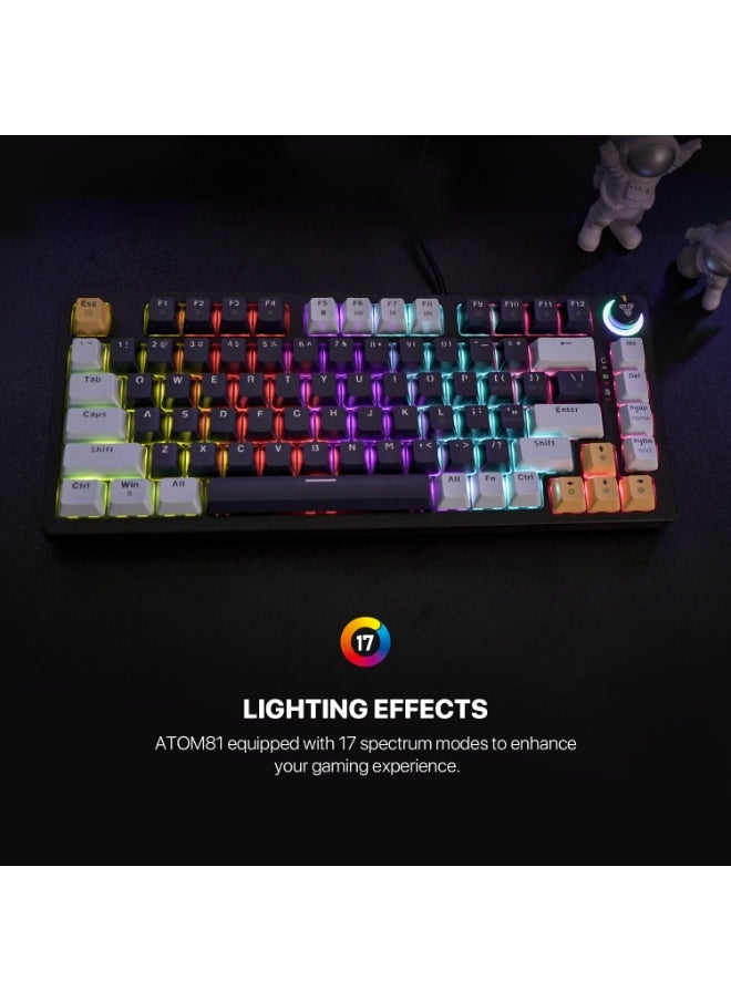 لوحة مفاتيح ميكانيكية MK875 V2 ATOM 81 MIZU EDITION - بلو سويتش