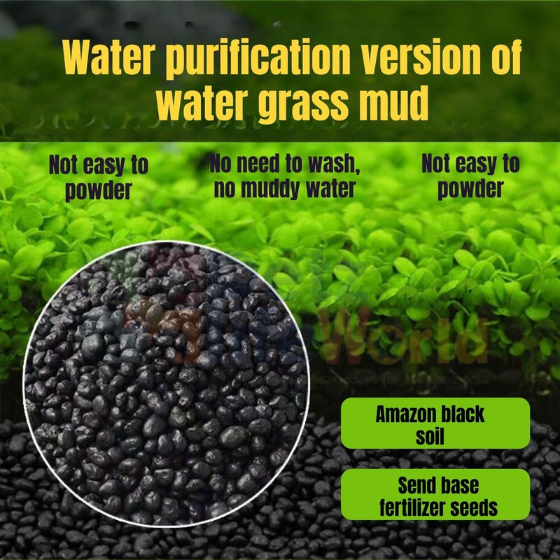 VAYINATO ® 1 كجم تربة أكواريوم سوداء زراعة فضفاضة تربة مائية من بيتزلايف وورلد - Image 5