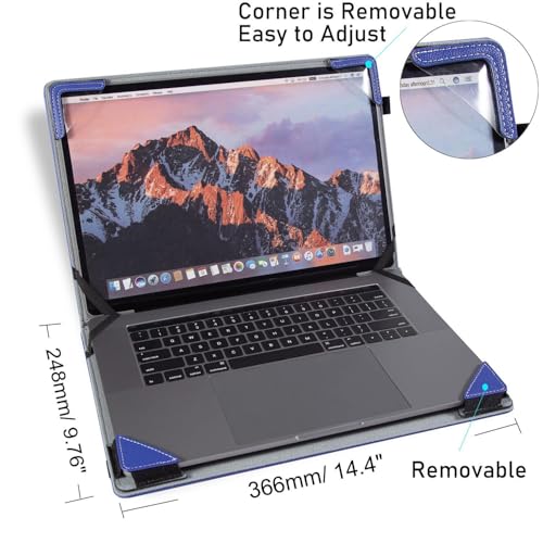 Berfea Laptop Case Cover Compatible with Dell Inspiron 16 Plus 7610 7620 7630 7635 7640 7650 16 inch Notebook Sleeve PU Leather Stand Hard Protective Skin - Image 4