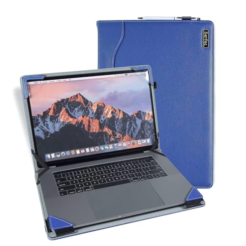 Berfea Laptop Case Cover Compatible with Dell Inspiron 16 Plus 7610 7620 7630 7635 7640 7650 16 inch Notebook Sleeve PU Leather Stand Hard Protective Skin - Image 1
