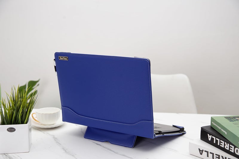 Berfea Laptop Case Cover Compatible with Dell Inspiron 16 Plus 7610 7620 7630 7635 7640 7650 16 inch Notebook Sleeve PU Leather Stand Hard Protective Skin - Image 3