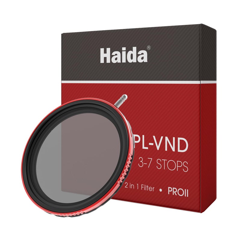 Haida 95mm VNDCPL 2 in 1 ND8ND128 Adjustable Filter 37 Stops for Camera Lens MultiCoating NanoCoating Polarizer Variable Neutral Density Filter Pro IISeries - Image 2