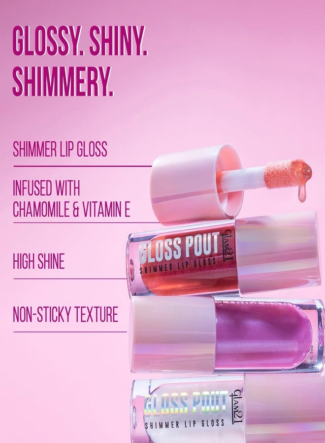 Glam 21 Glam21 Gloss Pout Shimmer Lip Gloss| High Shine |Glossy Finish |Soft & Hydrating Lips | Non-sticky texture | Lightweight | Glass-like shine | Crimson Kiss-Red | 7gm - Image 3