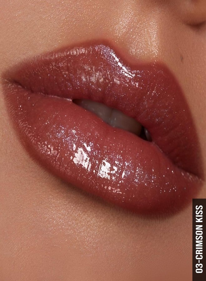 Glam 21 Glam21 Gloss Pout Shimmer Lip Gloss| High Shine |Glossy Finish |Soft & Hydrating Lips | Non-sticky texture | Lightweight | Glass-like shine | Crimson Kiss-Red | 7gm - Image 5