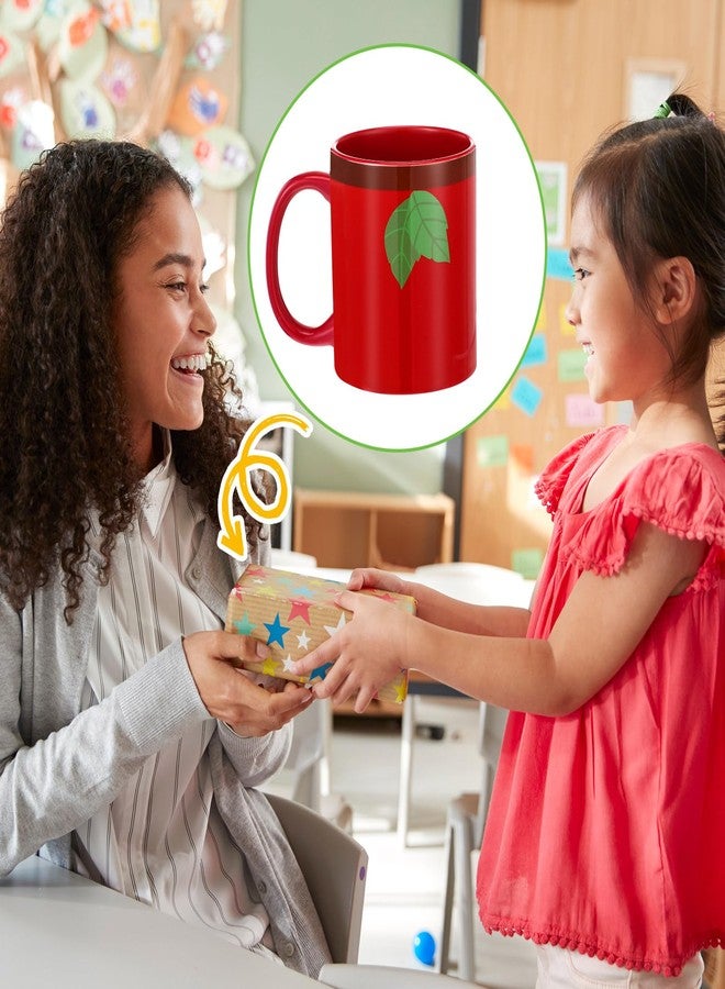 Vesici 6 Pcs Teacher Appreciation Gifts 11 oz Ceramic Coffee Mug with Handles Teachers Day Gifts for Preschool Kindergarten Primary Pencil Notebook Design Thank You Basket Stuffers - Image 4