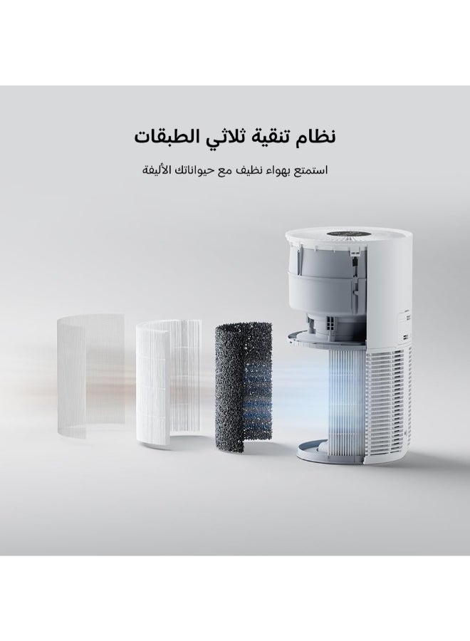 شاومي منقي الهواء الذكي للعناية بالحيوانات الأليفة من ميجيا، 230 م³/ساعة CADR، يغطي غرف تصل إلى 48م²، تصميم صديق للحيوانات الأليفة، إزالة الروائح والمواد المسببة للحساسية بفعالية متعددة، تطبيق ذكي وتحكم صوتي، منقي هواء هادئ - Image 5