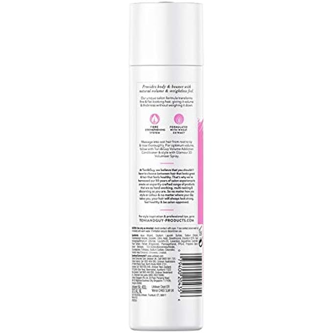 Toni & Guy VOLUME ADDICTION VOLUMIZING SHAMPOO FOR FINE FLAT HAIR ADDS BODY AND BOUNCE TO THIN 250 ML - Image 2